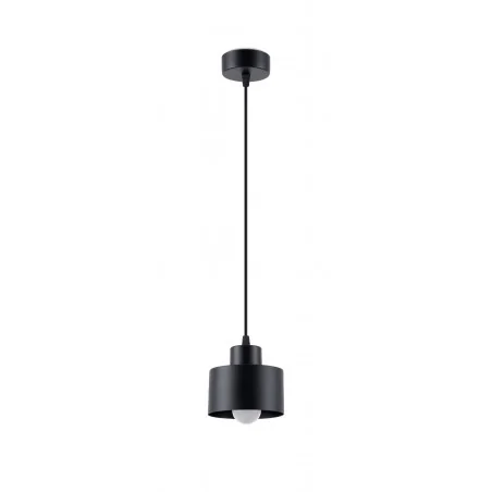 Lampy-sufitowe - sl.1132 prosta czarna lampa wisząca e27 savar sollux 