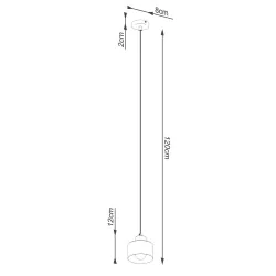 Lampy-sufitowe - sl.1132 prosta czarna lampa wisząca e27 savar sollux 