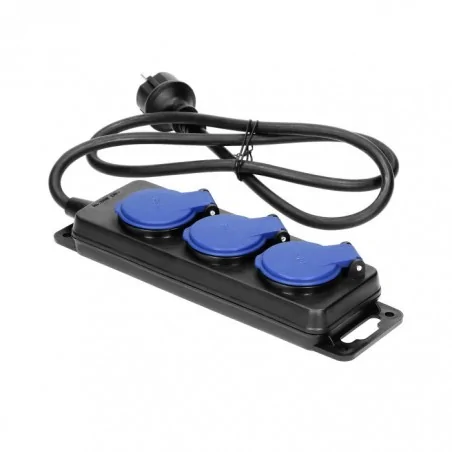 Przedluzacze-elektryczne - przedłużacz długość 3m bryzgoszczelny ip44 3 gniazda 2p+z ip44 h05rr-f 3x1,5mm² or-ae-13158/3m orno 