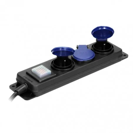 Przedluzacze-elektryczne - przedłużacz 5m bryzgoszczelny z wyłącznikiem 3 gniazda 2p+z ip44 h05rr-f 3x1,5mm² or-ae-13192/5m orno 