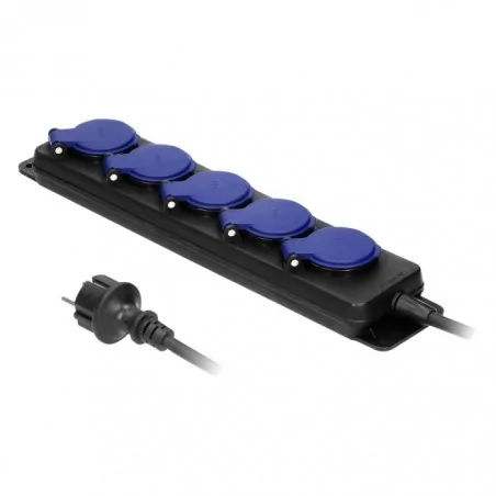 Przedluzacze-elektryczne - przedłużacz warsztatowy 3 metrowy ip44 5 gniazda 2p+z h05rr-f 3x1,5mm² or-ae-13193/3m orno 