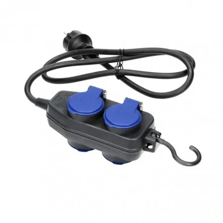 Przedluzacze-elektryczne - przedłużacz warsztatowy dwustronny ip44 4 gniazda (2+2) 2p+z h05rr-f 3x1,5mm² or-ae-13160/5m orno 