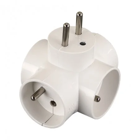Rozgalezniki - rozgałęźnik wtyczkowy poczwórny biały bas 4 10a 04303 ideus 