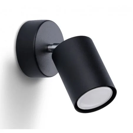 Kinkiety-do-salonu - sl.1126 czarny kinkiet tuba regulowana gu10 lemmi 1 sollux 