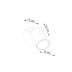 Kinkiety-do-salonu - sl.1126 czarny kinkiet tuba regulowana gu10 lemmi 1 sollux 