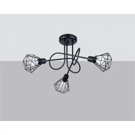 Oswietlenie-sufitowe - sl.1107 żyrandol geometryczny zakręcony artemis 3s 3xe14 sollux 