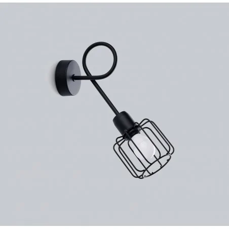 Kinkiety-do-salonu - sl.1117 kinkiet industrialny zakęcony supeł e14 beluci 1s sollux 