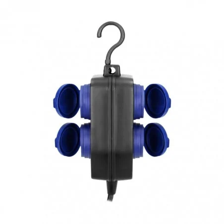 Przedluzacze-elektryczne - przedłużacz warsztatowy 5m ip44 4 gniazda (2+2) 2p+z schuko h05rr-f 3x1,5 or-ae-13160(gs)/5m orno 