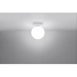 Oswietlenie-sufitowe - sl.1146 plafon sufitowy biała kula yoli 1 g9 sollux 