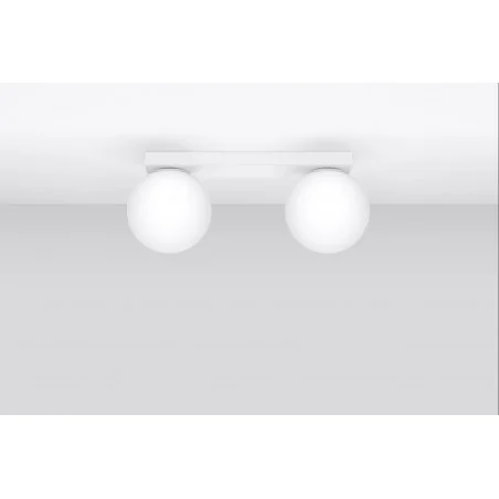 Oswietlenie-sufitowe - sl.1147 plafon sufitowy 2 białe kule yoli 2 g9 sollux 