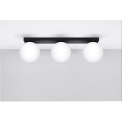 Oswietlenie-sufitowe - sl.1153 lampa sufitowa czarno-białe kule yoli 3 g9 sollux 