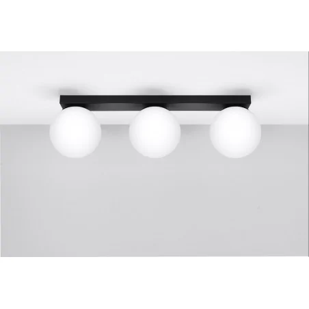 Oswietlenie-sufitowe - sl.1153 lampa sufitowa czarno-białe kule yoli 3 g9 sollux 