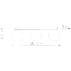 Oswietlenie-sufitowe - sl.1153 lampa sufitowa czarno-białe kule yoli 3 g9 sollux 