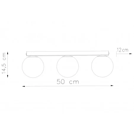 Oswietlenie-sufitowe - sl.1153 lampa sufitowa czarno-białe kule yoli 3 g9 sollux 