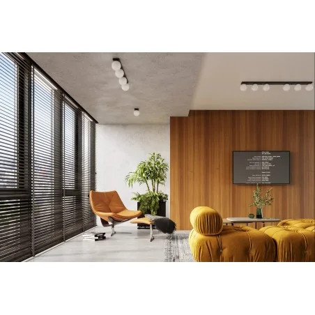 Oswietlenie-sufitowe - sl.1153 lampa sufitowa czarno-białe kule yoli 3 g9 sollux 