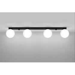 Oswietlenie-sufitowe - sl.1154 lampa sufitowa czarno-białe kule listwa yoli 4 g9 sollux 