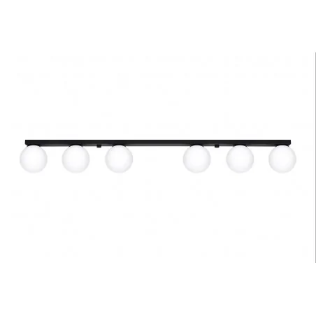 Oswietlenie-sufitowe - sl.1155 listwa oświetleniowa biało-czarne kule yoli 6 g9 sollux 