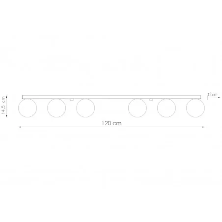 Oswietlenie-sufitowe - sl.1150 listwa oświetleniowa 6 białych kul yoli 6 g9 sollux 