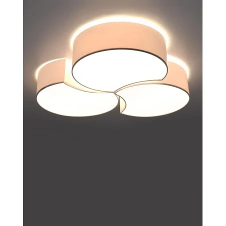 Plafony - sl.1052 gemetryczny potrójny plafon circle 3b biały 6xe27 sollux 