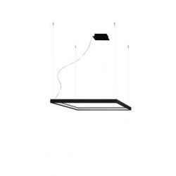 Lampy-sufitowe - th.157 wiszący duży panel led czarny kwadrat 110x110 nelya l 50w 4000k sollux