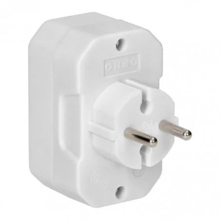 Rozgalezniki - poczwórny rozgałęźnik płaski 4x2p euro biały or-ae-13279/w orno 