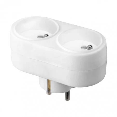 Rozgalezniki - rozgałęźnik owalny 2x2p+z french biały or-ae-13270/w orno 