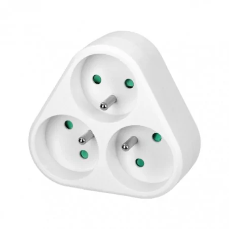 Rozgalezniki - rozgałęźnik potrójny 3x2p+z biały or-ae-13178 orno 