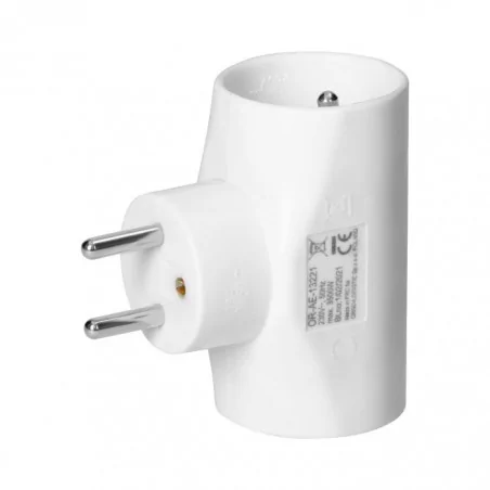 Rozgalezniki - potrójny rozgałęźnik 2x2p+z 1x2p/ii biały or-ae-13221 orno 