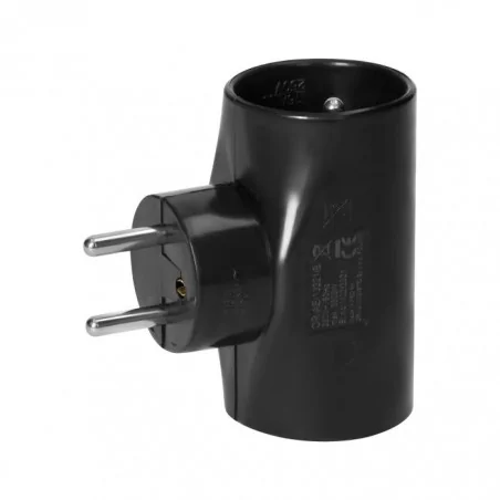 Rozgalezniki - czarny rozgałęźnik potrójny 2x2p+z 1x2p/ii or-ae-13221/b orno 