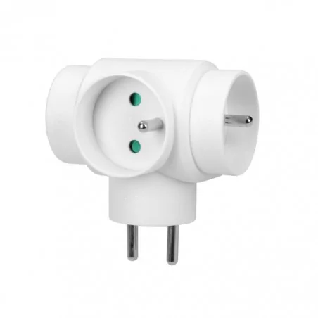 Rozgalezniki - rozgałęźnik potrójny 3x2p+z biały or-ae-13184 orno 