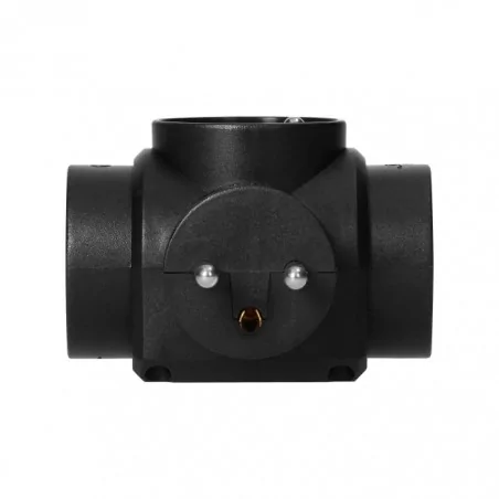 Rozgalezniki - czarny rozgałęźnik potrójny 3x2p+z or-ae-13184/b orno 