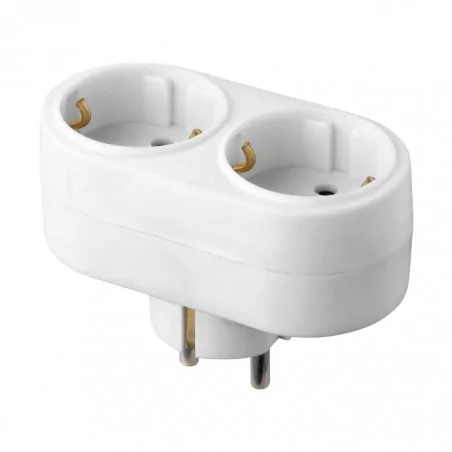 Rozgalezniki - rozgałęźnik owalny 2x 2p+z schuko biały or-ae-13270(gs)/w orno 