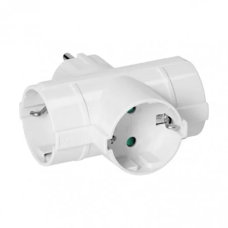 Rozgalezniki - rozgałęźnik potrójny 3x2p+z schuko biały or-ae-13184(gs) orno 