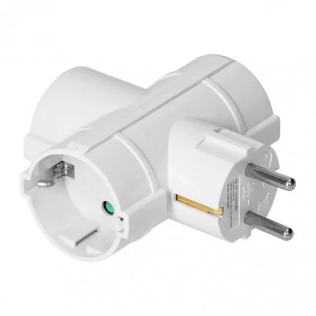Rozgalezniki - rozgałęźnik potrójny 3x2p+z schuko biały or-ae-13184(gs) orno 