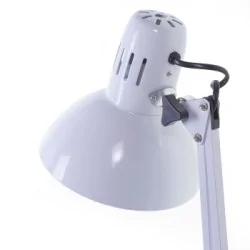 Lampki-biurkowe - lampka biurkowa biała kreślarska z uchwytem 60w lk-01 rum-lix 