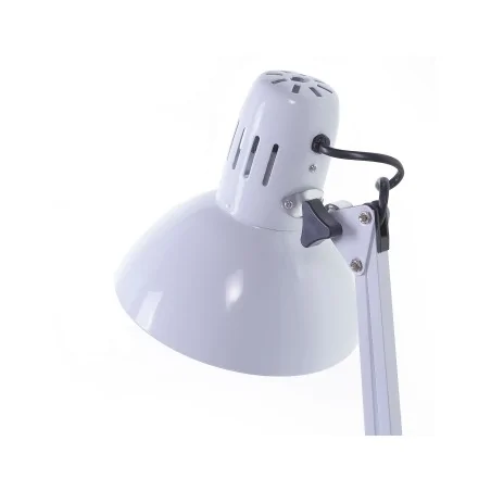 Lampki-biurkowe - lampka biurkowa biała kreślarska z uchwytem 60w lk-01 rum-lix 
