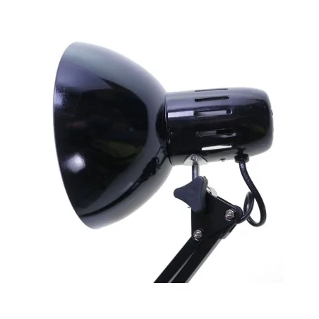 Lampki-biurkowe - czarna lampka kreślarska z uchwytem mocującym e27 60w lb/0011 rum-lux 