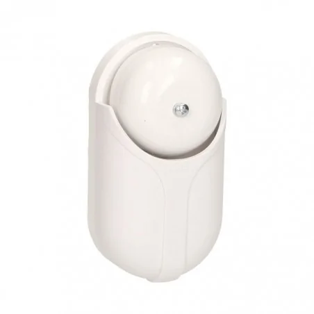 Dzwonki-do-drzwi-przewodowe - dzwonek czaszowy elektromechaniczny przewodowy jednotonowy 230v biały standard bis or-dp-vd-143/w orno 