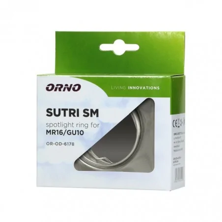 Oswietlenie-sufitowe - ramka dekoracyjna oprawy punktowej mr16/gu10 50w regulowana satyna sutri ad-od-6178/n orno 