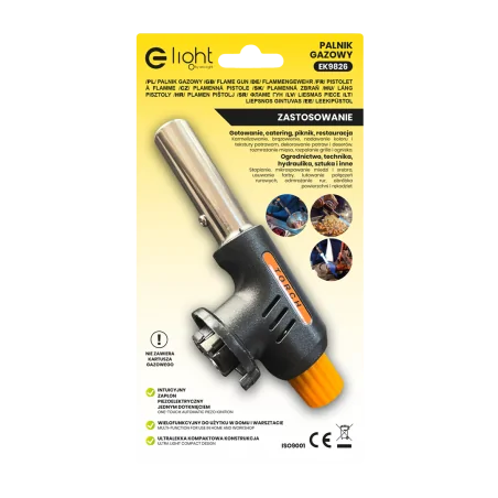 Zapalarki-elektryczne - zapalarka gazowa czarna ek9826 eko-light 