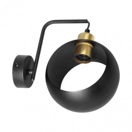 Kinkiety-do-salonu - kinkiet czarno-złoty loft e27 max 15w jala 1p ad-ld-6224be27m orno 
