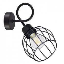 Kinkiety-do-salonu - czarna lampa ścienna industrialna e27 max 60w marbella ad-ld-6350be27m orno