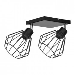 Lampy-sufitowe - czarna lampa ścienno - sufitowa industrialna 2xe27 60w pino ad-ld-6368be27m orno