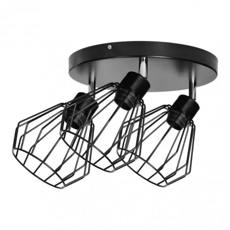 Lampy-sufitowe - lampa sufitowa okrągła ruchoma e27 3x60w pino ad-ld-6370be27m orno 