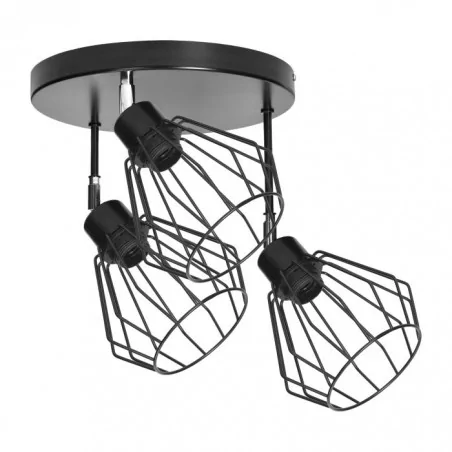 Lampy-sufitowe - industrialna lampa sufitowa czarna e27 3x60w pino ad-ld-6371be27m orno 