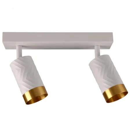 Kinkiety-do-salonu - 323606 arras listwa oświetleniowa biało-złota 2xgu10 321206 polux 