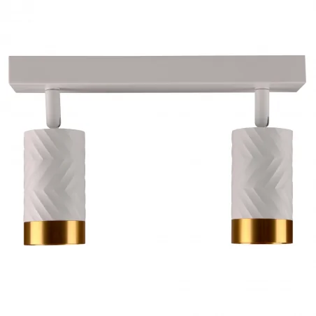 Kinkiety-do-salonu - 323606 arras listwa oświetleniowa biało-złota 2xgu10 321206 polux 