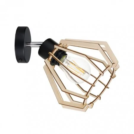 Kinkiety-do-salonu - drewniany kinkiet - ruchomy klosz e27 60w solin ad-ld-6382be27d orno 