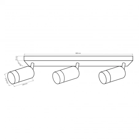 Oswietlenie-sufitowe - 323613 oprawa oświetleniowa potrójny spot biało-złoty 3xgu10 arras pollux 