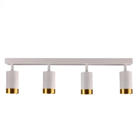 Oswietlenie-sufitowe - 323620 oprawa oświetleniowa poczwórna spot biało-złoty 4xgu10 arras pollux 